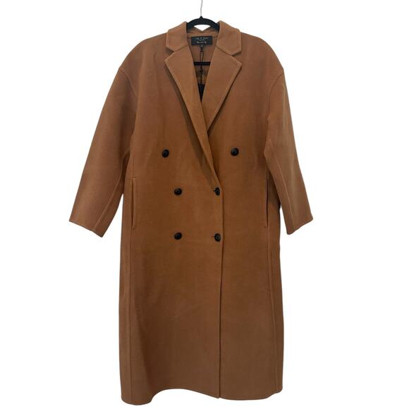 Rag & Bone Thea Italian Wool Camel Brown Long Coat Medium - Picture 6 of 11